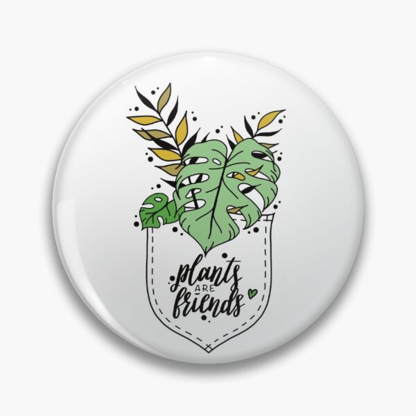 plants are friends Lettering floral illustration for monster lovers Pin