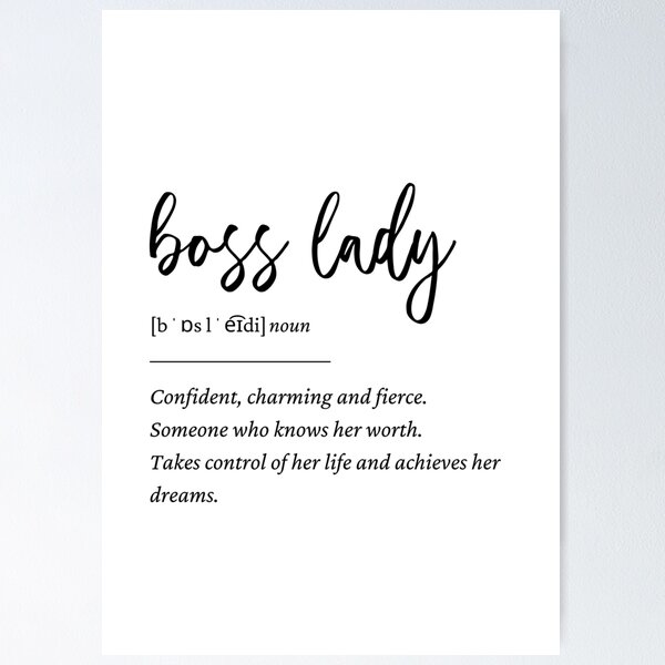 Boss Lady Definition for Redbubble | Posters Sale