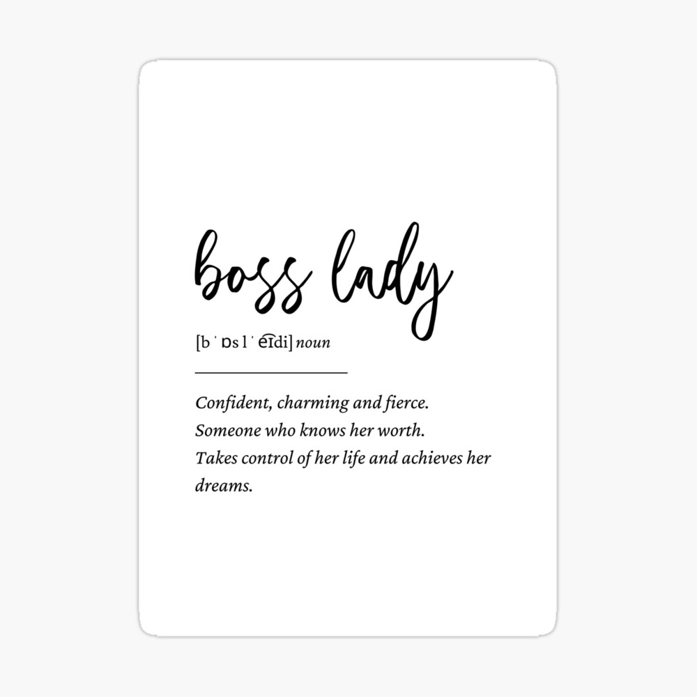 Boss Lady definition" Canvas Print for Sale by WhitePotato |