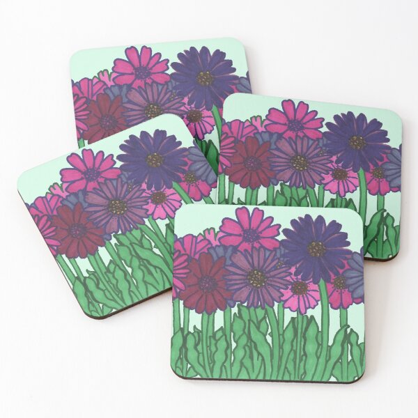 Item preview, Wild Weed Flowers on mint green designed and sold by BelindaFuller.