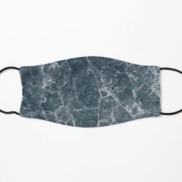 Marble - Black and White Gray Swirled Marble Design Kids Mask