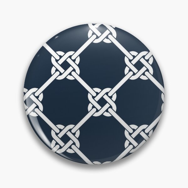 Item preview, Navy Blue Celtic Knot Pattern - Lattice interlocking simple square knot  designed and sold by ImageNugget.