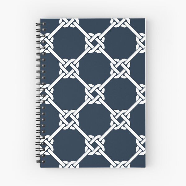 Item preview, Navy Blue Celtic Knot Pattern - Lattice interlocking simple square knot  designed and sold by ImageNugget.