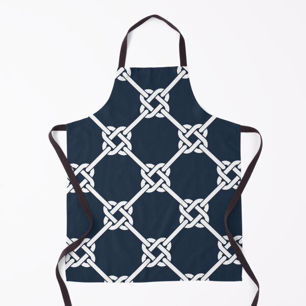 Item preview, Navy Blue Celtic Knot Pattern - Lattice interlocking simple square knot designed and sold by ImageNugget.