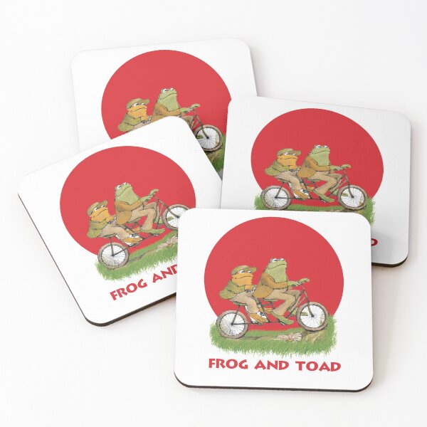 Item preview, frog and toad on the bike in Red Circle designed and sold by FlareCraftStudio.