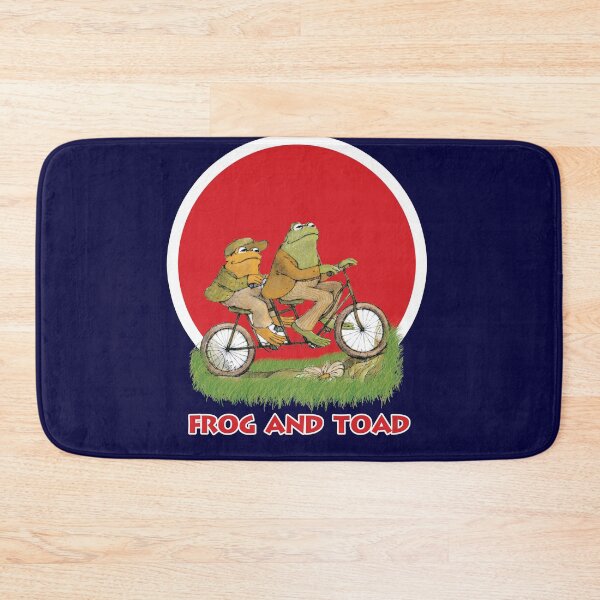 Item preview, frog and toad on the bike in Red Circle designed and sold by FlareCraftStudio.