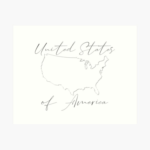 Item preview, USA Map Shadow EN (dark) designed and sold by NA-WORLDWIDE.