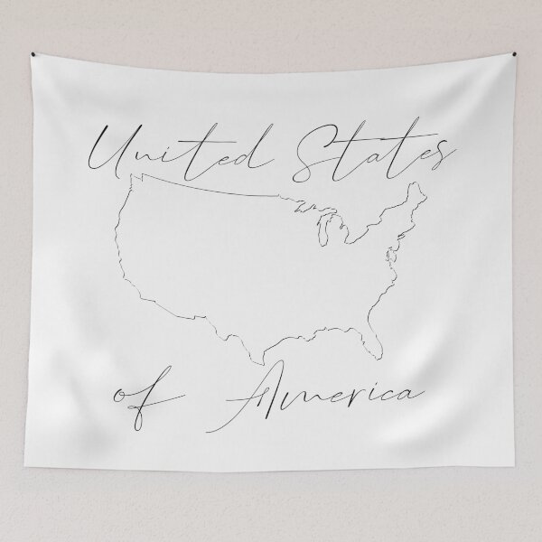 Item preview, USA Map Shadow EN (dark) designed and sold by NA-WORLDWIDE.