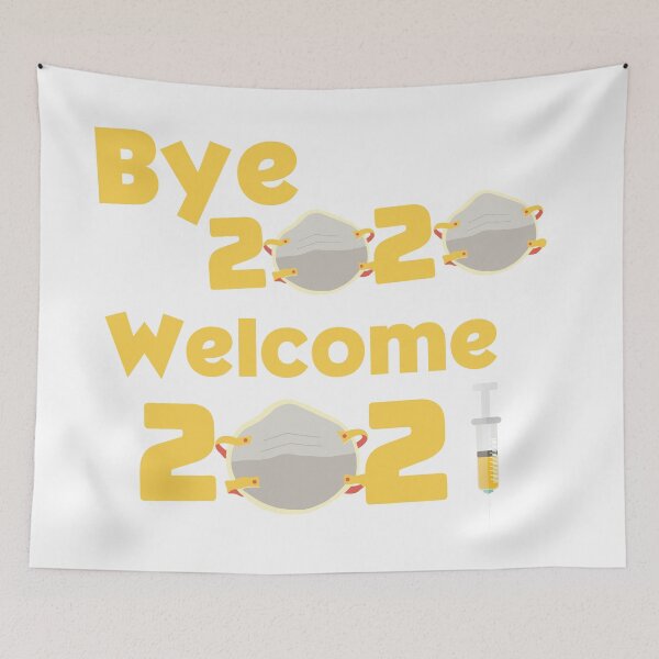 Item preview, Bye 2020 Welcome 2021 - Face Mask And Syringe designed and sold by PandaSoul.