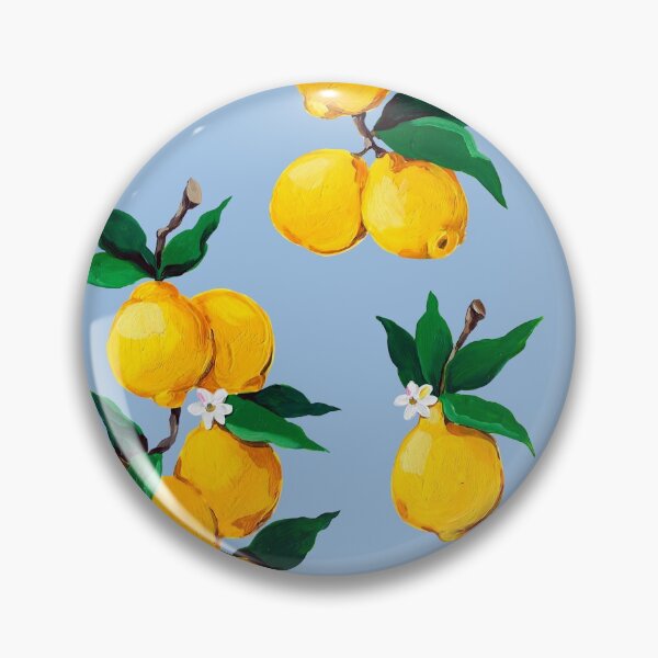 Item preview, Lemon print BLUE designed and sold by dinainbloom.