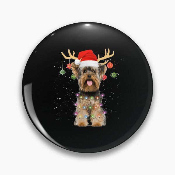 Item preview, Reindeer Yorkshire Terrier Dog Santa Christmas Light Xmas designed and sold by BrockSly.