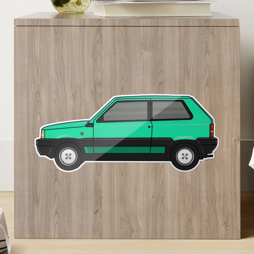 Fiat panda mint green Sticker for Sale by Milanicole