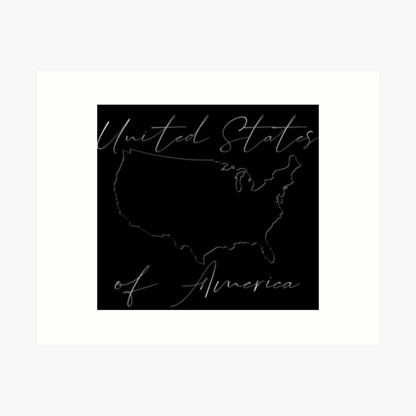 Item preview, USA Map Shadow EN (light) designed and sold by NA-WORLDWIDE.