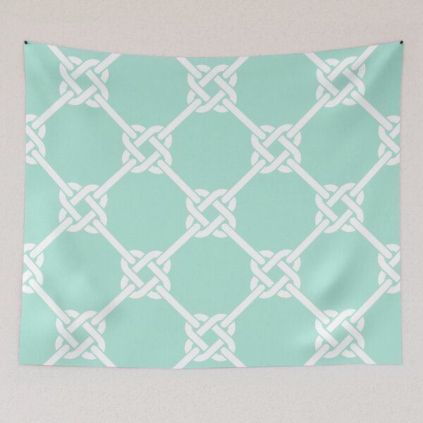 Item preview, Mint Celtic Knot Pattern - Lattice interlocking simple square knot  designed and sold by ImageNugget.