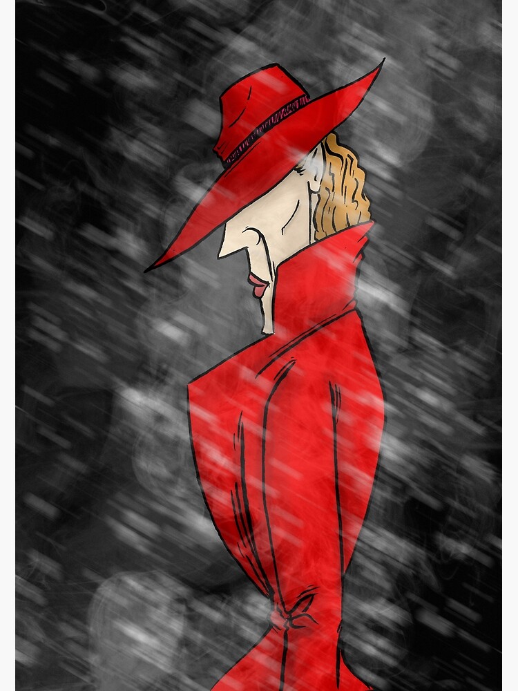 "The Woman In The Red Coat" Poster for Sale by TheKingLobotomy Redbubble