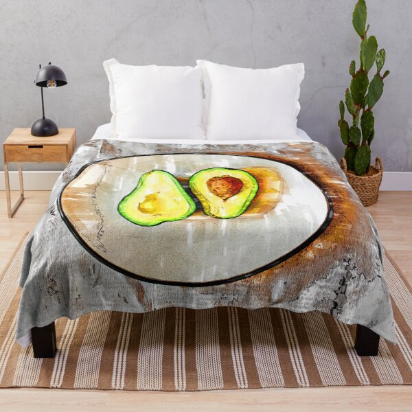 Artikelvorschau, Zwei geteilte Avocados in der Schüssel. Für Avocado-Liebhaber. entworfen und verkauft von ColortrixArt.