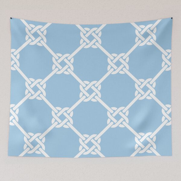 Item preview, Light Blue Celtic Knot Pattern - Lattice interlocking simple square knot  designed and sold by ImageNugget.