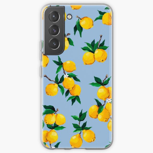 Lemon print BLUE Samsung Galaxy Soft Case