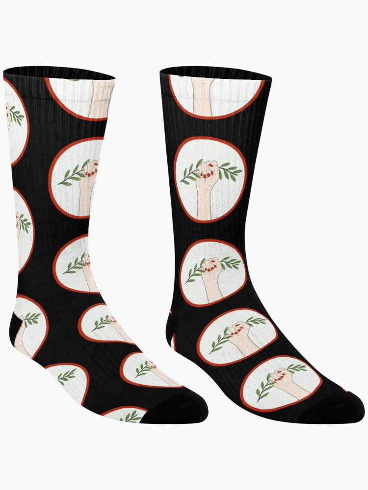 Thumbnail 3 of 5, Socks, Peace, not war!  designed and sold by Roshi-R.