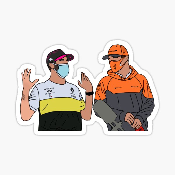 Daniel Ricciardo y Lando Norris Pegatina