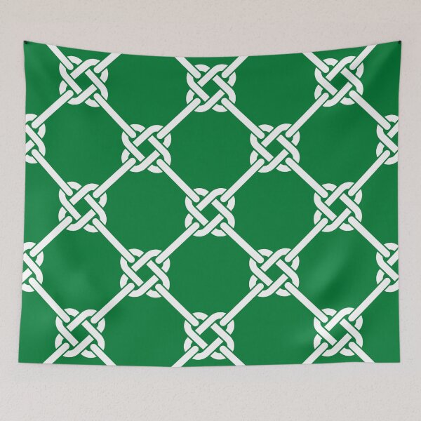 Item preview, greenCeltic Knot Pattern - Lattice interlocking simple square knot  designed and sold by ImageNugget.