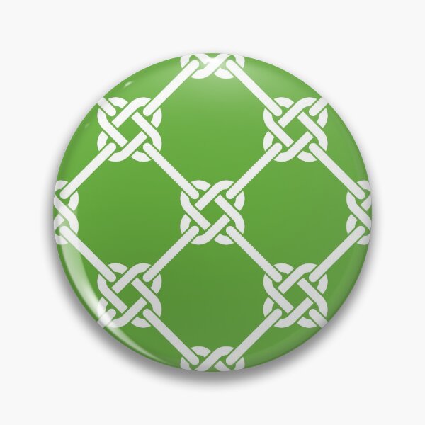 Item preview, grass green Celtic Knot Pattern - Lattice interlocking simple square knot  designed and sold by ImageNugget.