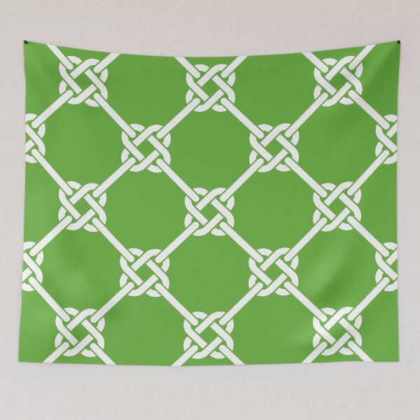 Item preview, grass green Celtic Knot Pattern - Lattice interlocking simple square knot  designed and sold by ImageNugget.