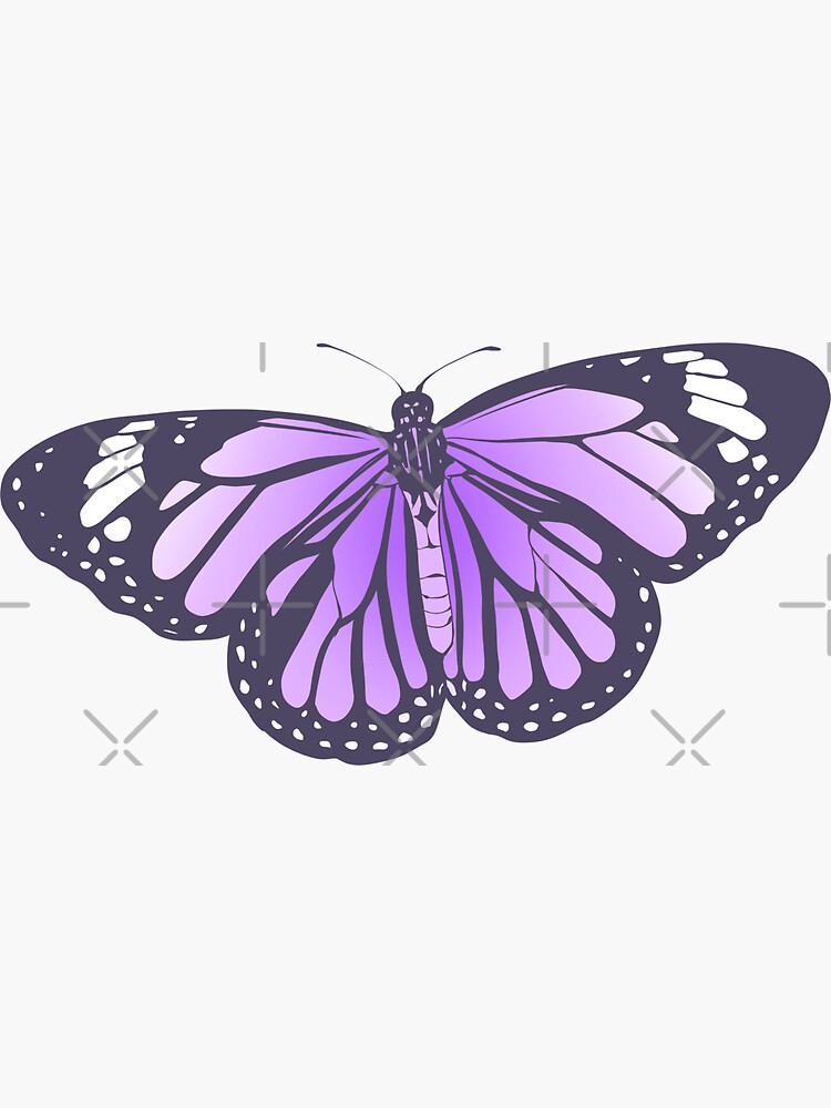 Purple Monarch Butterfly Sticker