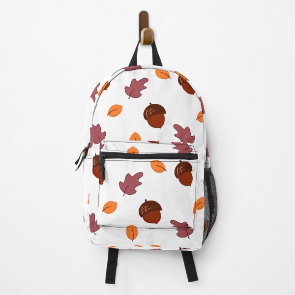 Item preview, Acorns & Fall Leaves Pattern, White Autumn Season, Nuts designed and sold by RelDesigns20.