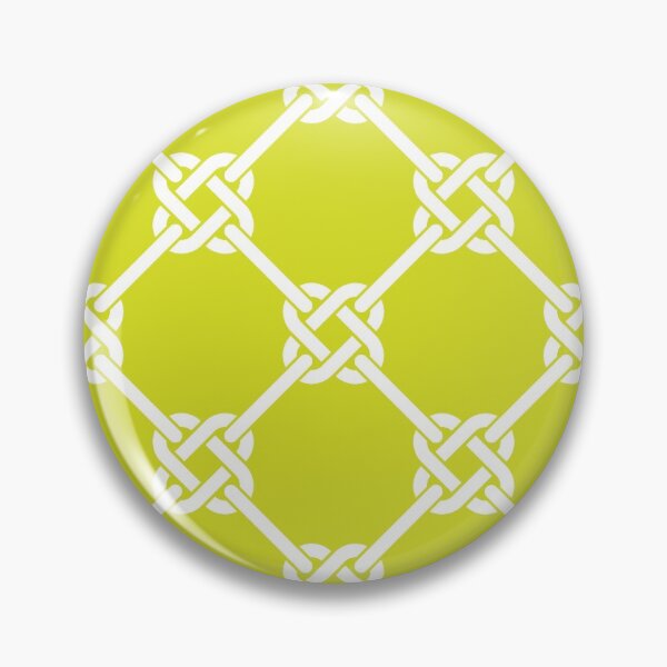 Item preview, chartreuse Celtic Knot Pattern - Lattice interlocking simple square knot  designed and sold by ImageNugget.