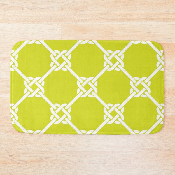 Item preview, chartreuse Celtic Knot Pattern - Lattice interlocking simple square knot  designed and sold by ImageNugget.