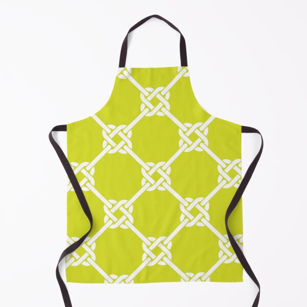 Item preview, chartreuse Celtic Knot Pattern - Lattice interlocking simple square knot designed and sold by ImageNugget.