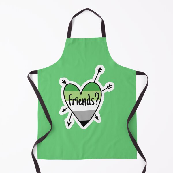 Item preview, ‘Friends?’ Aro heart green designed and sold by D0NN13D1N0.