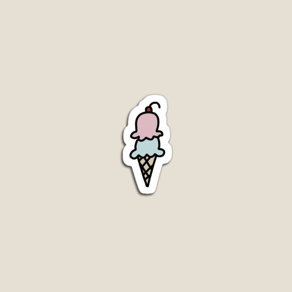 Tiny Simple Ice cream Drawing Colorful Sticker for Sale by mini