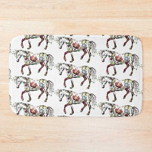 Item preview, Multicolored floral horse, Horse Silhouette, horse designed and sold by Bashar-Design.