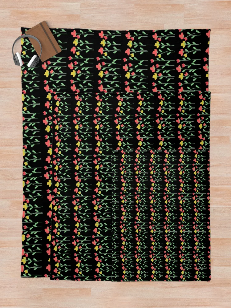 Thumbnail 5 of 6, Throw Blanket, Cute Roses Pattern designed and sold by evokearo.