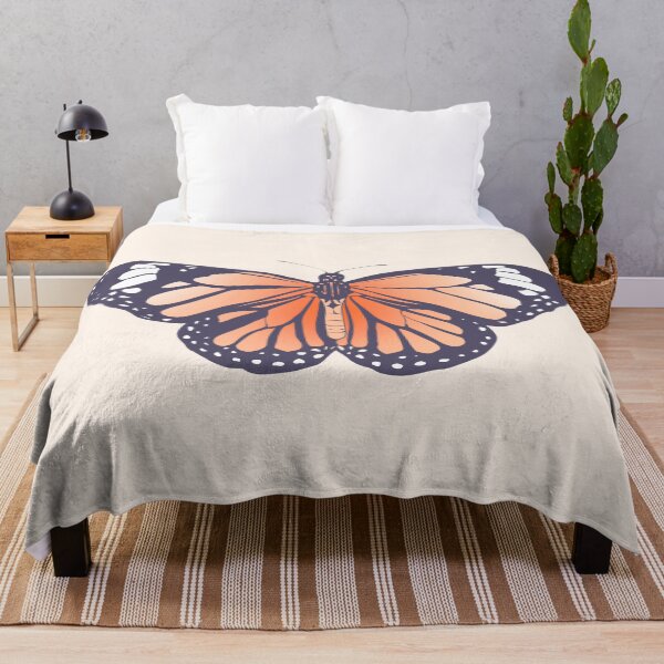 Item preview, Aesthetic Pastel Orange Coral Red Monarch Butterfly designed and sold by illhustration.