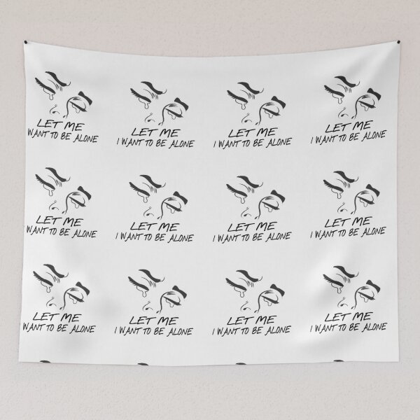 Item preview, Let me i want to be alone, I love you to the moon and back, black and hurt,  designed and sold by Matrixstore.