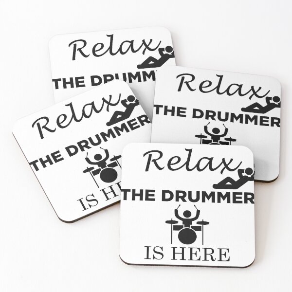 Item preview, Relax the drummer is here black version designed and sold by UncleApo.