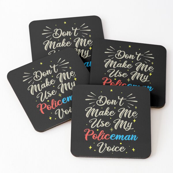 Item preview, Don't Make Me Use My Policeman Voice, Cute Funny Gift Idea For Police officer designed and sold by awesomedraw.