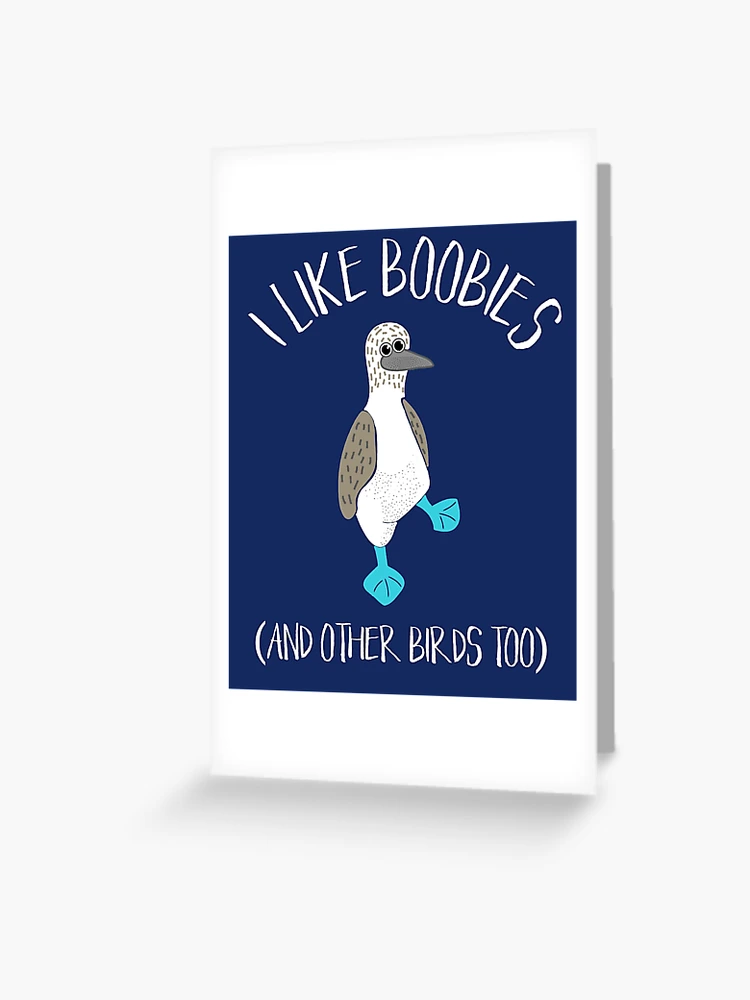 Check Out These Boobies Cheeky Postcard Blue Footed Boobies Postcard Blue  Footed Booby Postcard 