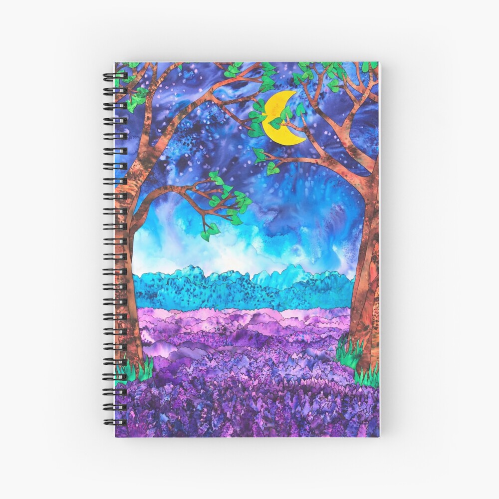 Lavender in the Moonlight Spiral Notebook