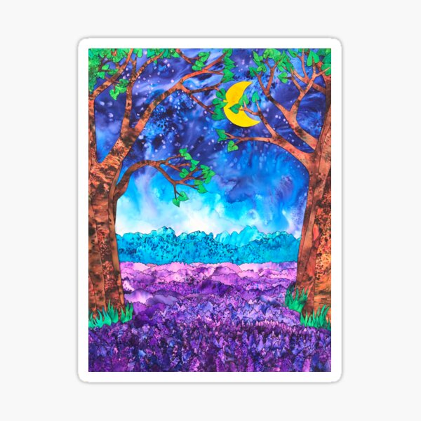 Lavender in the Moonlight Sticker