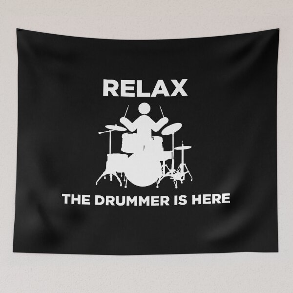 Item preview, Relax The Drummer Is Here White designed and sold by UncleApo.