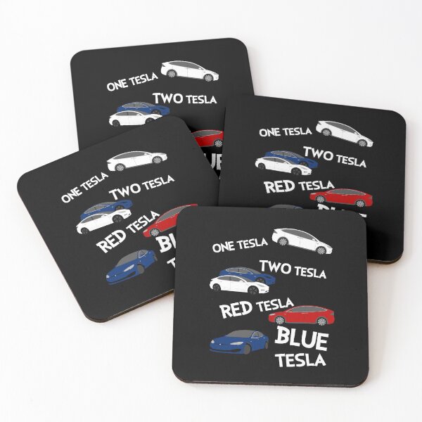 Item preview, One Two Red Blue Tesla designed and sold by karyann.