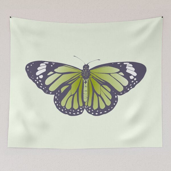 Item preview, Aesthetic Pastel Lime Green Monarch Butterfly  designed and sold by illhustration.