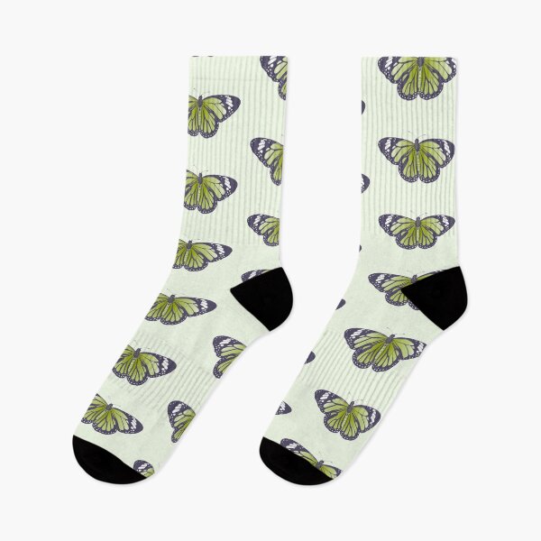 Item preview, Aesthetic Pastel Lime Green Monarch Butterfly  designed and sold by illhustration.