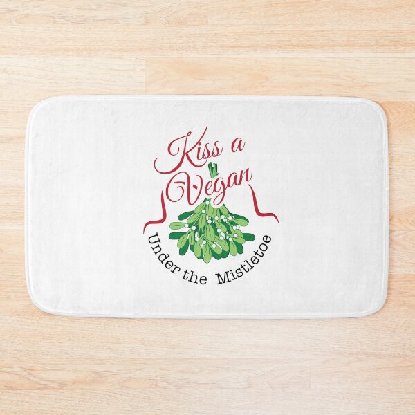 Item preview, Kiss a Vegan Under the Mistletoe Christmas Holiday Winter  designed and sold by LaDolceVegan.
