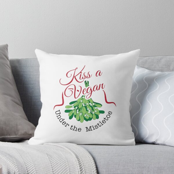 Item preview, Kiss a Vegan Under the Mistletoe Christmas Holiday Winter  designed and sold by LaDolceVegan.