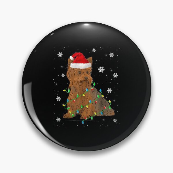 Item preview, Yorkshire Terrier Christmas Light Santa Yorkshire Pajama designed and sold by BrockSly.